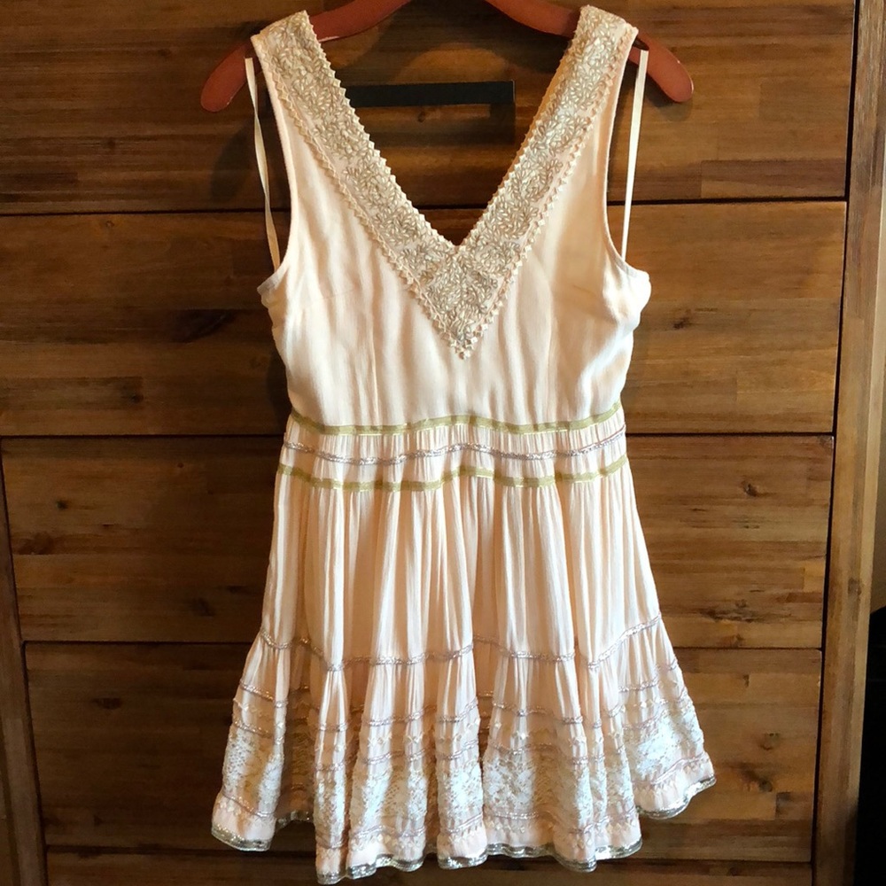 Free People golden goddess dress